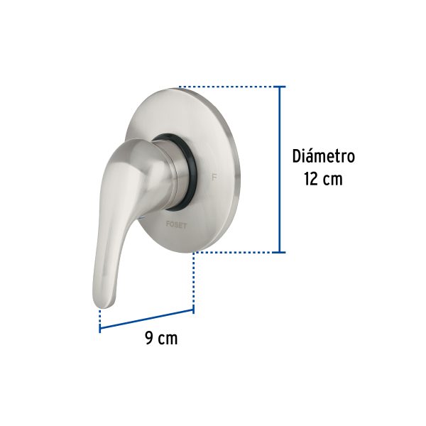 48471 - Monomando para regadera, satín, AQUA
