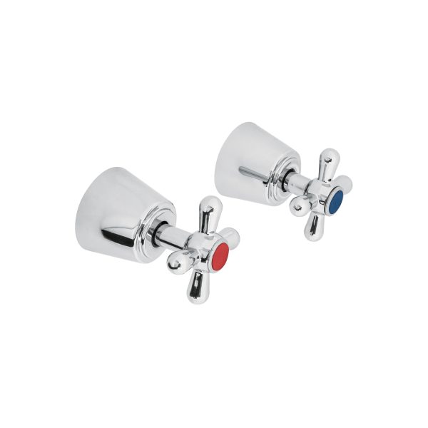 49785 - Juego de manerales de cruceta para regadera, cromo, Aqua