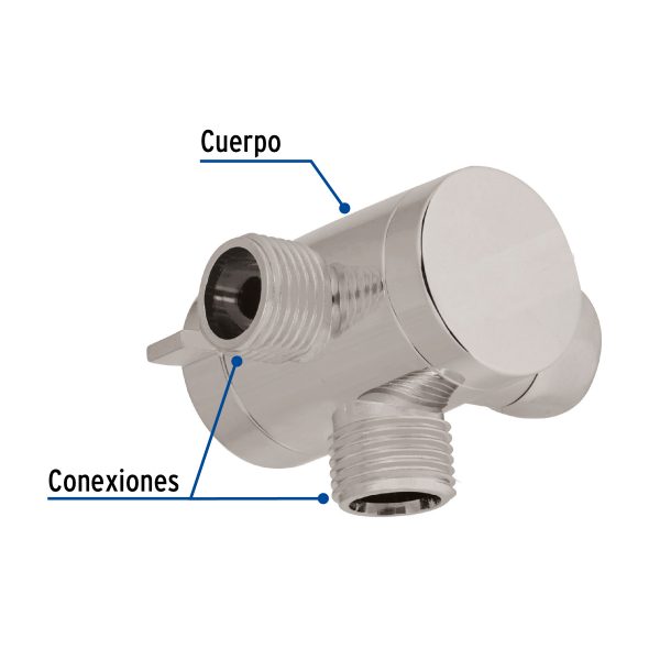 49959 - Desviador de 3 vías para brazo, satín, Foset Riviera