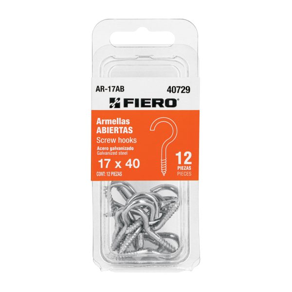 40729 - Blíster con 12 armellas abiertas de 17 x 40, Fiero