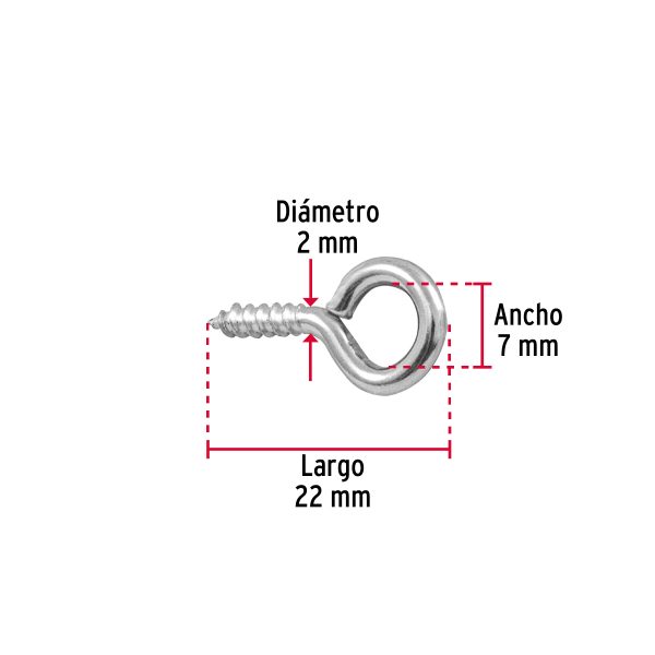 40722 - Blíster con 20 armellas cerradas de 17 x 40, Fiero