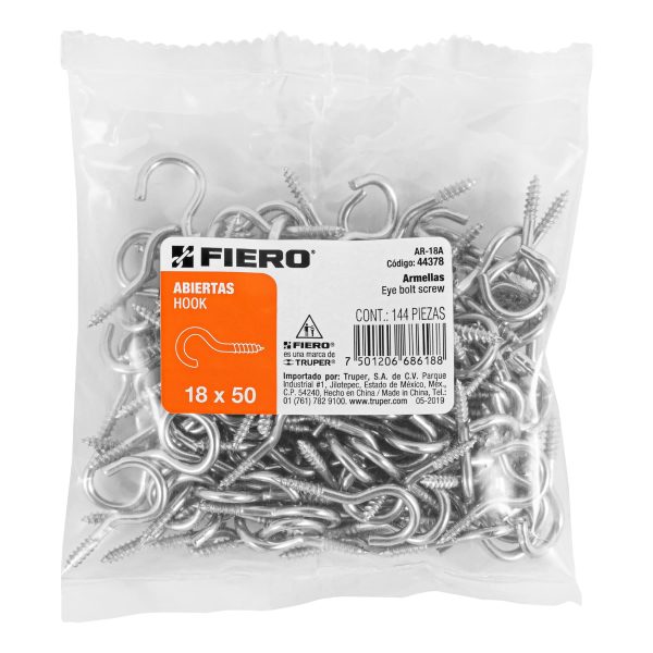 44378 - Bolsa con 144 armellas abiertas de 18 x 50, Fiero