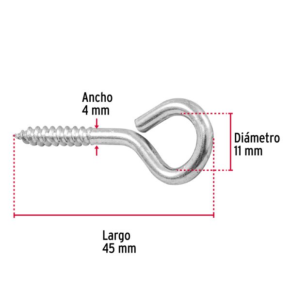 44373 - Bolsa con 144 armellas cerradas de 20 x 70, Fiero