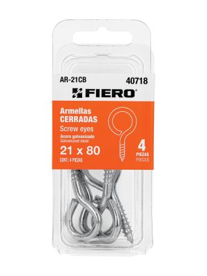 40718 - Blíster con 4 armellas cerradas de 21 x 80, Fiero