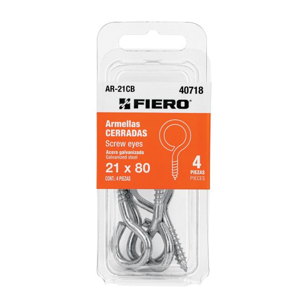 40718 - Blíster con 4 armellas cerradas de 21 x 80, Fiero