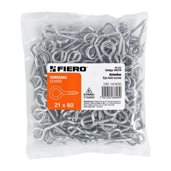 44374 - Bolsa con 144 armellas cerradas de 21 x 80, Fiero