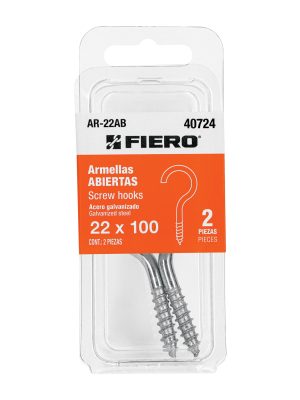 AR-22AB.jpg 40724 - Blíster con 2 armellas abiertas de 22 x 100, Fiero