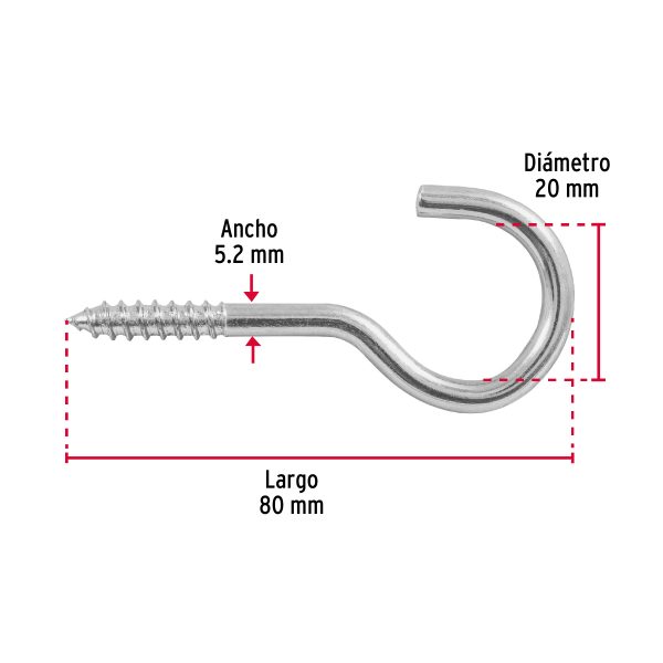 44383 - Bolsa con 72 armellas abiertas de 23 x 110, Fiero