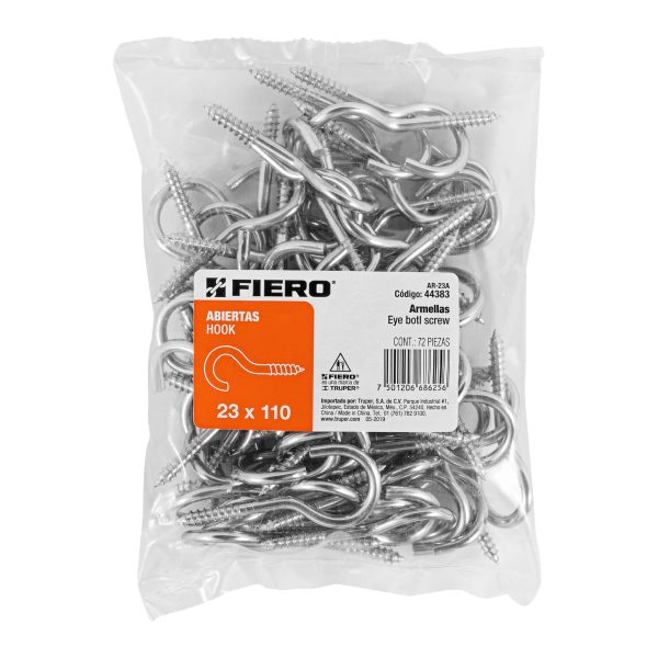 44383 - Bolsa con 72 armellas abiertas de 23 x 110, Fiero