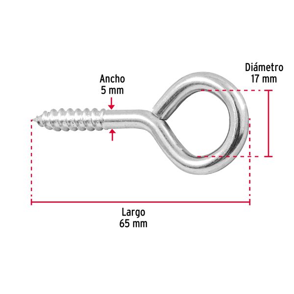 44376 - Bolsa con 72 armellas cerradas de 23 x 110, Fiero