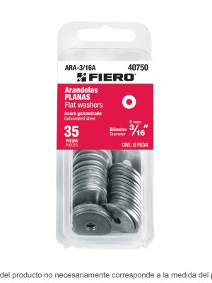 ARA-1-4A.jpg 40751 - Blíster con 30 arandelas planas de 1/4', Fiero