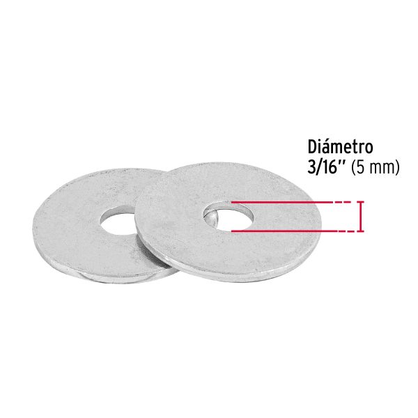 40750 - Blíster con 35 arandelas planas de 3/16', Fiero