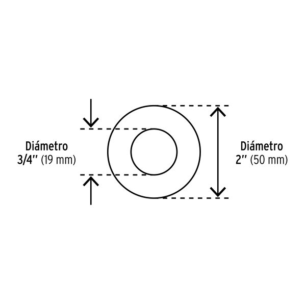 40960 - Bolsa de 1 kilo arandelas planas galvanizadas 3/4', FIERO