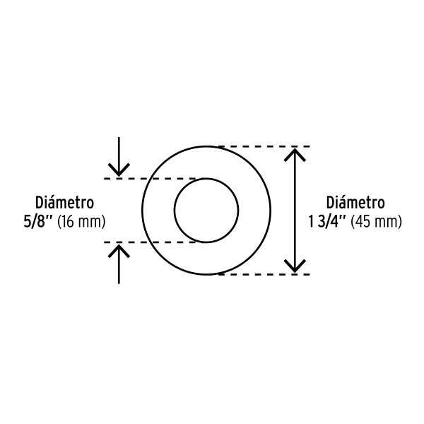 40959 - Bolsa de 1 kilo arandelas planas galvanizadas 5/8', FIERO