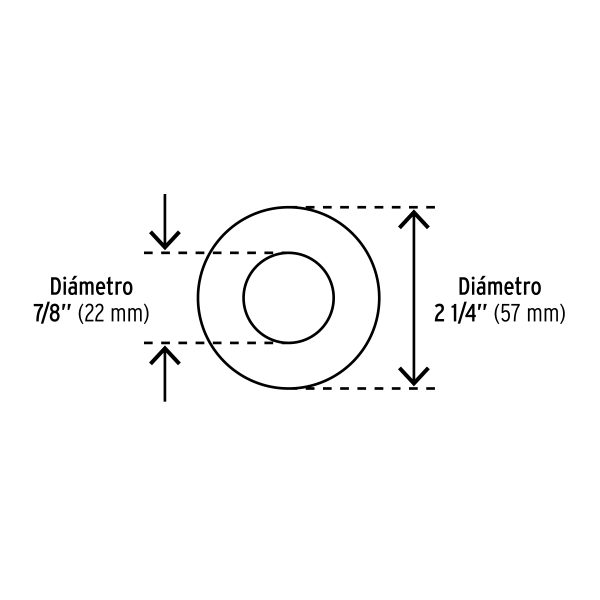 40961 - Bolsa de 1 kilo arandelas planas galvanizadas 7/8', FIERO