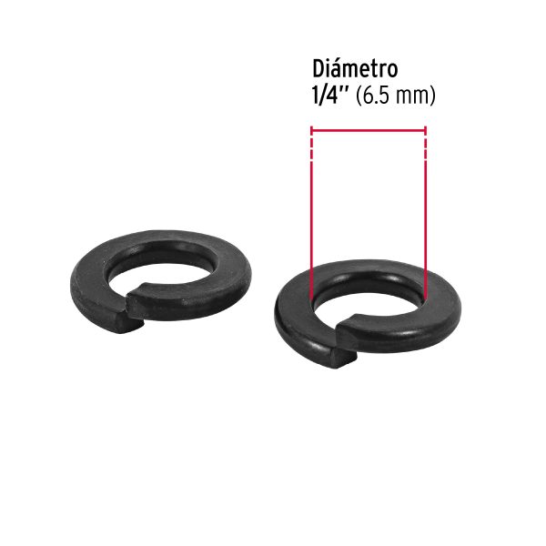 44686 - Bolsa con 200 arandelas de presión de 1/4', FIERO