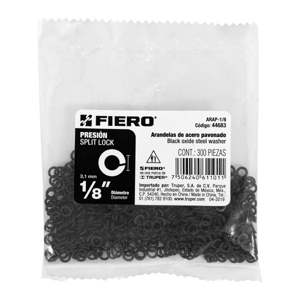 44683 - Bolsa con 300 arandelas de presión de 1/8', FIERO