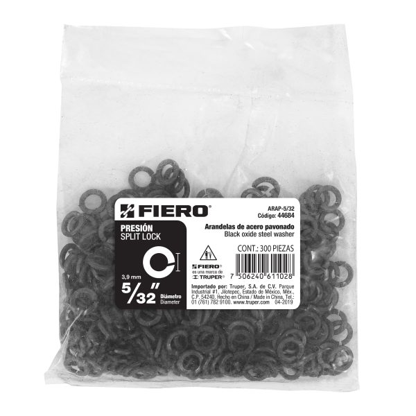 44684 - Bolsa con 300 arandelas de presión de 5/32', FIERO
