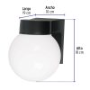 46344 - Arbotante de LED 8 W tipo globo luz cálida, Volteck