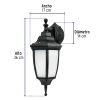 46342 - Arbotante de LED 8 W tipo farol suspendido negro, Volteck