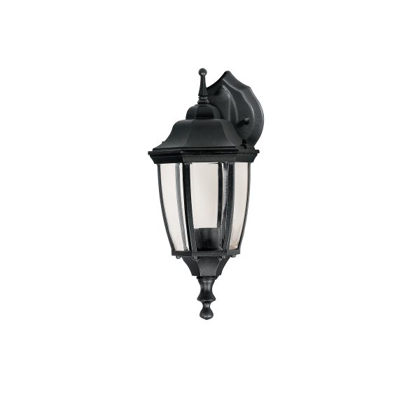 47291 - Arbotante tipo farol tradicional suspendido p/exterior negro