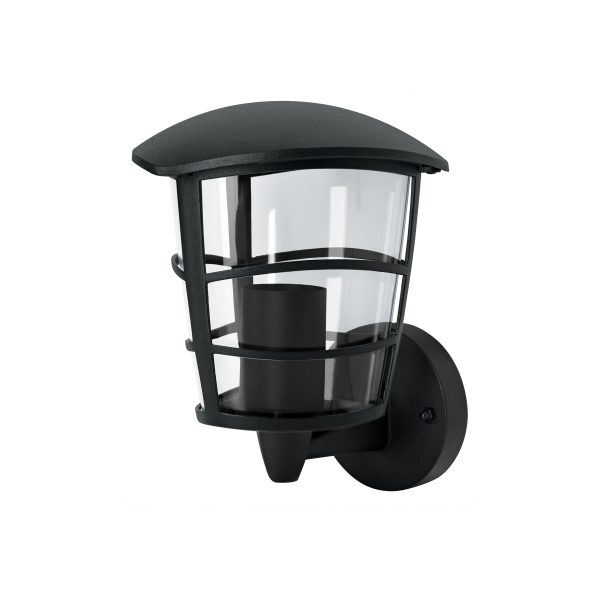 45092 - Arbotante tipo farol moderno soportado p/exteriores, negro