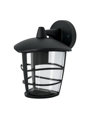 45093 - Arbotante tipo farol moderno suspendido p/exteriores, negro