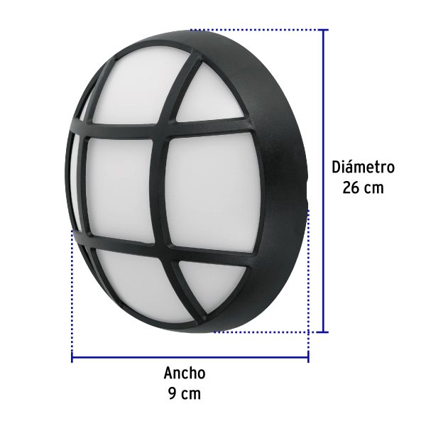 47099 - Arbotante decorativo de LED 14 W luz de día, Volteck