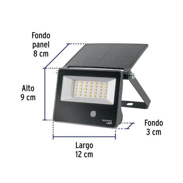 49484 - Luminario Solar LED 14 W con sensor de movimiento, VOLTECK