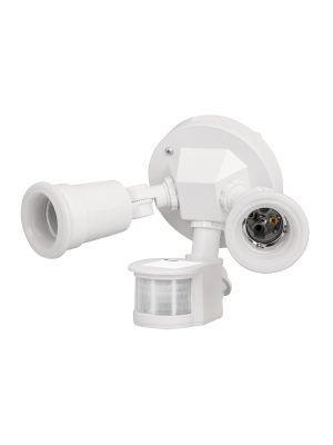 46480 - Arbotante blanco c/sensor movimiento, lámparas no incluidas