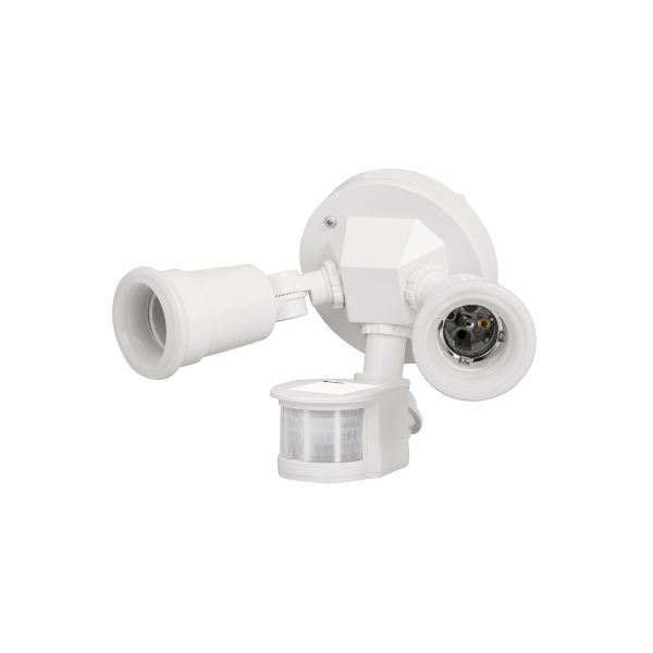 46480 - Arbotante blanco c/sensor movimiento, lámparas no incluidas