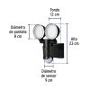 47338 - Arbotante LED 12 W negro con sensor de movimiento, Volteck