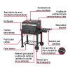 48248 - Asador de carbón de 24' con tapa, negro, Fiero