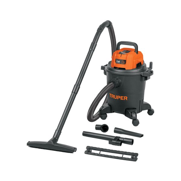 102963 - Aspiradora de sólidos y líquidos, 4 gal, plástica, negra