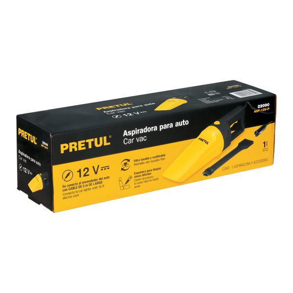 22090 - Aspiradora para auto, de 12 volts, Pretul