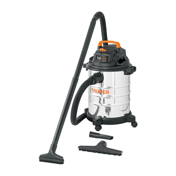101523 - Aspiradora de sólidos y líquidos, 5 gal, acero inox, Truper