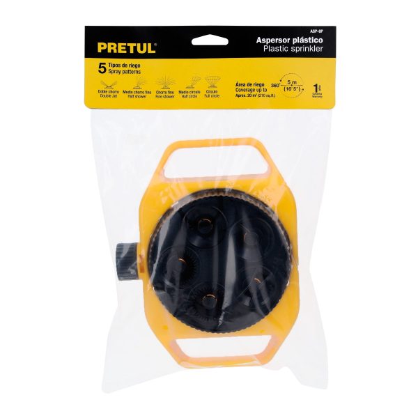 20067 - Aspersor plástico 5 funciones, Pretul