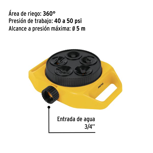 20067 - Aspersor plástico 5 funciones, Pretul