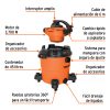 12093 - Aspiradora sólidos y líquidos, 12 gal, soplador desmontable
