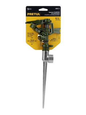 20071 - Aspersor plástico 11' una vía estaca metálica, verde, Pretul