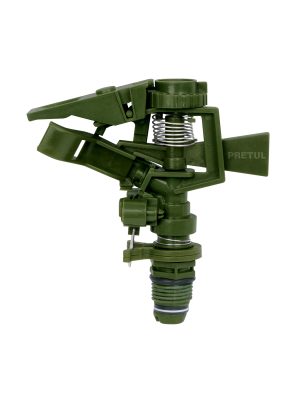 20070 - Aspersor plástico, cabeza sola, verde, Pretul