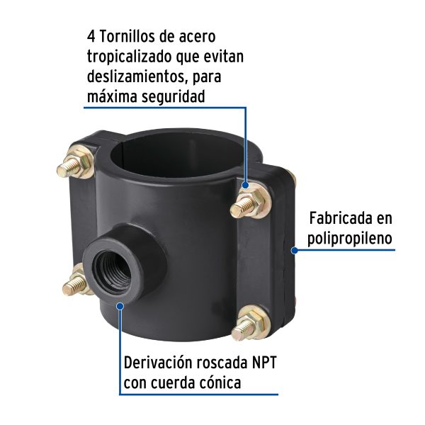 ATD-2-1-2FC1.jpg 40713 - Abrazadera para toma domiciliaria PP 2-1/2' x 1/2', Foset