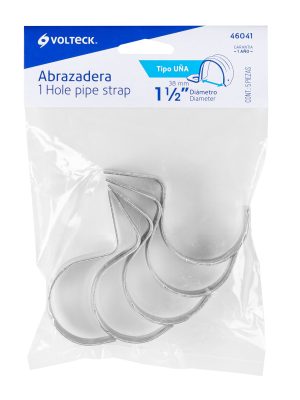 46041 - Bolsa c/5 abrazaderas tipo uña 1-1/2' p/tubo pared delgada