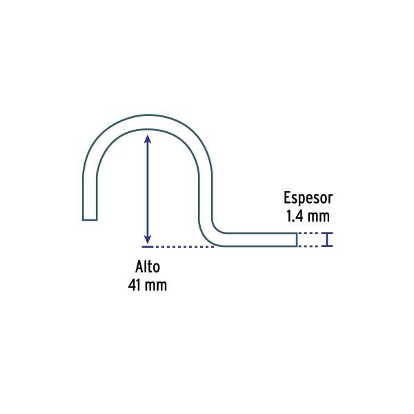 44809 - Bolsa c/5 abrazaderas tipo uña 1-1/2' p/tubo pared gruesa