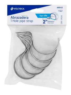 46042 - Bolsa c/5 abrazaderas tipo uña 2' p/tubo pared delgada