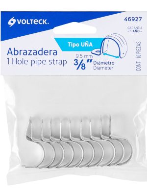46927 - Bolsa c/10 abrazaderas tipo uña 3/8' p/tubo pared delgada