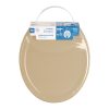 40244 - Asiento redondo ligero con tapa para WC, beige, FOSET BASIC