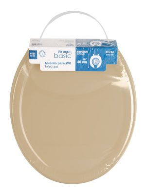 AWC-35CE1.jpg 40244 - Asiento redondo ligero con tapa para WC, beige, FOSET BASIC