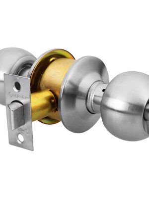 28056 - Cerradura esfera cilíndrico, baño, cromo, blíster, BASIC