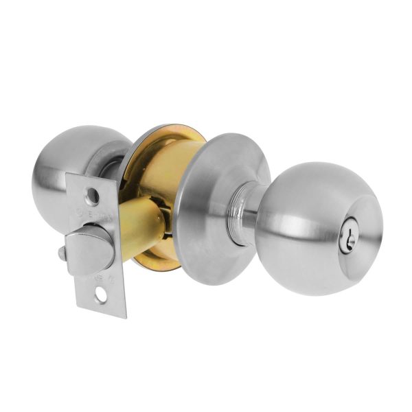 23562 - Cerradura tipo esfera, cilíndrico, entrada, cromo, BASIC